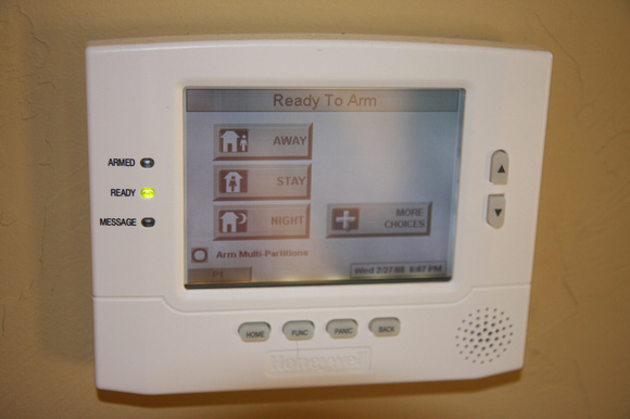 Graphical keypad for alarm system